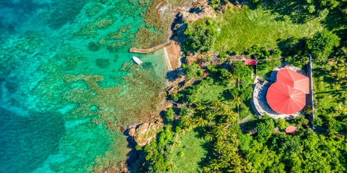 Location villa vue mer aux Saintes Guadeloupe-vue du ciel-1